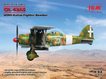 Cr. 42AS WW II Italian Fighter Bomber ICM 32023 skala 1/32