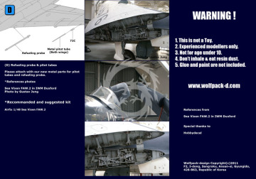 Zestaw dodatków Sea Vixen Wing Folded set (for Airfix 1/48), Wolfpack WP48128 skala 1/48