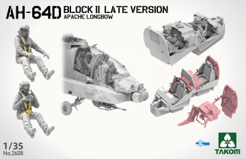 PREORDER - AH-64D Block II Late Version include 3D resin parts and 02 figures Takom 2608 skala 1/35