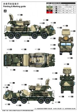 NA ZAMÓWIENIE - 72V6 of 96k6 Pantsir-S1 SPAAGM BAZ-6909 Trumpeter 01087 skala 1/35 