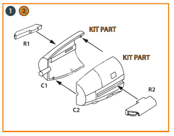 Me 410 Exhausts for Fine Molds Clear Prop CPA72119 skala 1/72