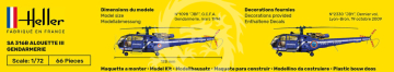  PROMOCJA - NA ZAMÓWIENIE - STARTER KIT SA 316 Alouette III Gendarmerie Heller 56286 skala 1/72 