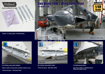 Zestaw dodatków Sea Vixen Wing Folded set (for Airfix 1/48), Wolfpack WP48128 skala 1/48