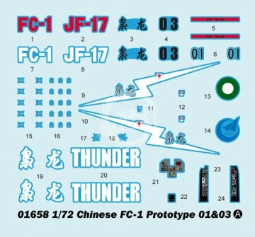 Chinese FC-1 Prototype 01 & 03 Trumpeter 01658 skala 1/72