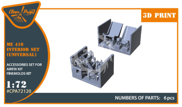 PRZEDSPRZEDAŻ - Me 410 Interior set (Universal) for Airfix, Fine Molds Clear Prop CPA72120 skala 1/72