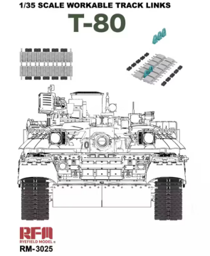 PRZEDSPRZEDAŻ -T-80 Workable Track Links Rye Field Model 3025 skala 1/35