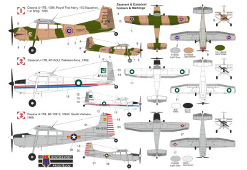 Cessna U-17B „Asian users“ - Kovozavody Prostejov KPM0495 skala 1/72