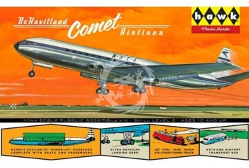 Zestaw De Havilland Comet + pojazdy Hawk HL512 skala 1/144