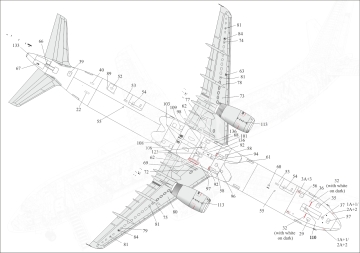 Airbus A320/321 stencils (for Zvezda) Uprise URS1445 skala 1/144