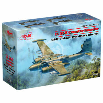 Model plastikowy Douglas B-26K Counter Invader USAF Vietnam War Attack Aircraft ICM 48279 skala 1/48