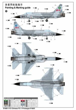 Chinese FC-1 Prototype 01 & 03 Trumpeter 01658 skala 1/72