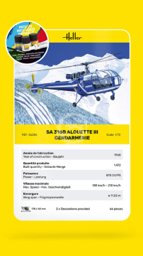  PROMOCJA - NA ZAMÓWIENIE - STARTER KIT SA 316 Alouette III Gendarmerie Heller 56286 skala 1/72 