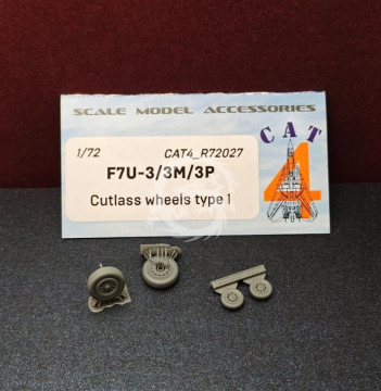 F7U-3/3M/3P Cutlass wheels type1 Aircraft accessories - CAT4-R72027 skala 1/72 