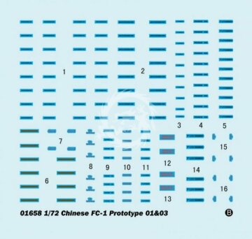 Chinese FC-1 Prototype 01 & 03 Trumpeter 01658 skala 1/72