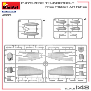 P-47D-28RE Thunderbolt 'Free French Air Force' Basic Kit MiniArt 48015 1/48