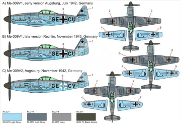 PRZEDSPRZEDAŻ - Messerschmitt Me-309 V-1/V-2 Brengun BRP144015 skala 1/144