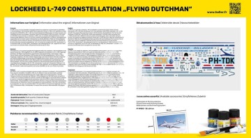  Lockheed L-749 Constellation farby i klej Heller 80393 skala 1/72