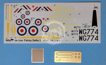 Fairey Delta 2 British supersonic research aircraft - Dora Wings DW72009 skala 1/72