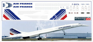 Concorde Air France F-BVFA - Kalkomania Pas-Decals w skali 1/144