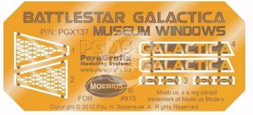 PGX137 Battlestar Galactica Museum Windows - 1/4105 scale Paragrafix