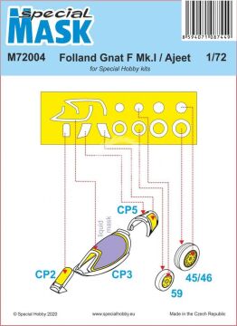 Maski do Folland Gnat/Ajeet Mask Special Hobby M72004 skala 1/72