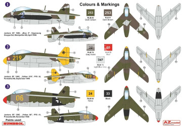 Junkers EF 128C Advanced Trainer AZ-Model 7622 skala 1/72