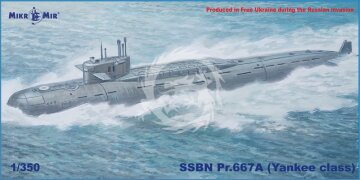 Na zamówienie - Radziecki okręt podwodny o napędzie atomowym SSBN Pr.667А klasy Yankee Mikromir 350-045 skala 1/350