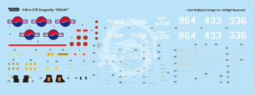 Zestaw kalkomanii A-37B Dragonfly Part.1 ROKAF Dragonfly of the 8th TFW - Wolfpack WD48024 skala 1/48
