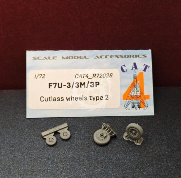 F7U-3/3M/3P Cutlass wheels type2 Aircraft accessories - CAT4-R72028 skala 1/72 