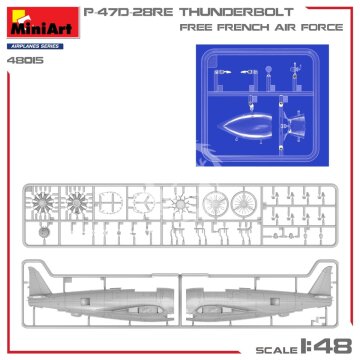 P-47D-28RE Thunderbolt 'Free French Air Force' Basic Kit MiniArt 48015 1/48