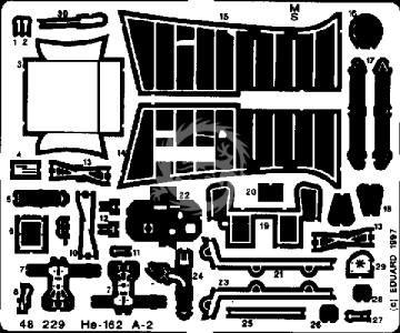 He 162A-2 Spatz for Dragon Eduard  48229 skala 1/48