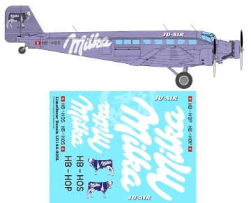 Kalkomania do Junkers Ju-52/3mg JU-AIR, Lima Oscar Decals LD144-20 skala 1/144