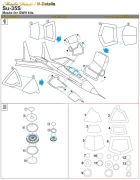 Su-35S. Masks (GWH) Metallic Details MDM4818 skala 1/48