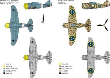 Reggiane Re.2000 Falco Metallic Details MDR14424 skala 1/144