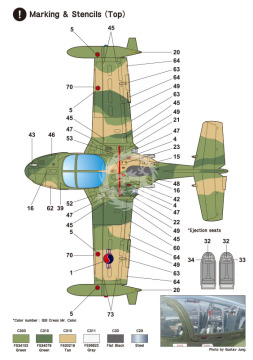 Zestaw kalkomanii A-37B Dragonfly Part.1 ROKAF Dragonfly of the 8th TFW - Wolfpack WD48024 skala 1/48