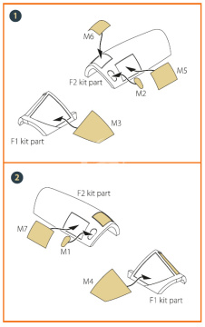 PRZEDSPRZEDAŻ - Fairey Delta 2 Painting mask (double-sided) for Dora Wings Clear Prop CPA72121 skala 1/72