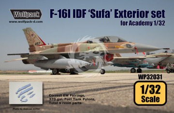 Zestaw dodatków F-16I IDF 'Sufa' Exterior set (for Academy 1/32), Wolfpack WP32031 skala 1/32