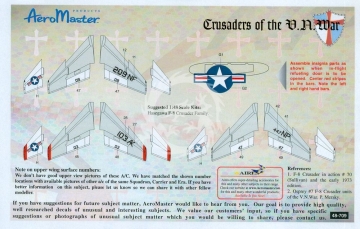 Zestaw kalkomanii Crusaders of the V.A. War Pt.I AeroMaster 48-709 skala 1/48