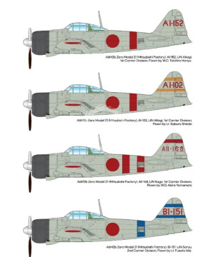 Mitsubishi A6M2b Zero Fighter Model 21 The Battle of Midway 80th Anniversary Academy 12352 skala 1/48