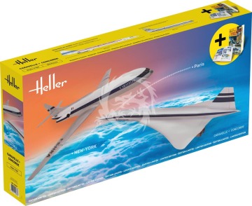 PROMOCJA - Concorde and Caravelle Heller 50333 skala 1/100