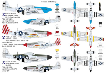 P-51D-5 Mustang Aces - Kovozavody prostejov KPM0483 skala 1/72