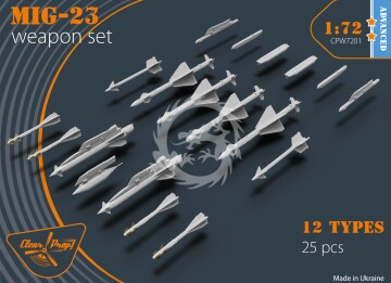 Zestaw broni - MiG-23 Weapon set Clear Prop CPW7201 skala 1/72