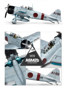 Mitsubishi A6M2b Zero Fighter Model 21 The Battle of Midway 80th Anniversary Academy 12352 skala 1/48