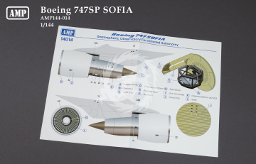 -B-747SP Stratospheric Observatory for Infrared Astronomy, SOFIA AMP 144-014 skala 1/144