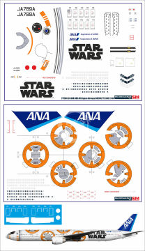 Boeing 777-300 ANA BB-8 ALL NIPPON AIRWAYS - JA789A Star Wars decals 1/144 Pas-Decals