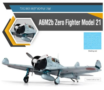 Mitsubishi A6M2b Zero Fighter Model 21 The Battle of Midway 80th Anniversary Academy 12352 skala 1/48