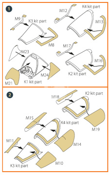 PRZEDSPRZEDAŻ - Mirage 2000D Painting mask (double-sided) for ModelSvit Clear Prop CPA72122 skala 1/72