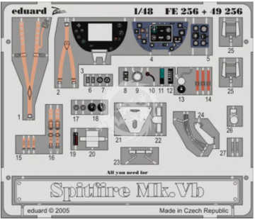 Spitfire Mk.Vb Tamiya Eduard FE256 skala 1/48