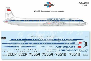 RG-А059 IL-18W Aeroflot Classic for for Eastern Express 1/144