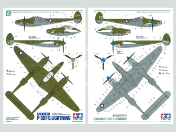 Model plastikowy Lockheed P-38 F/G Lightning Tamiya 61120 skala 1/48